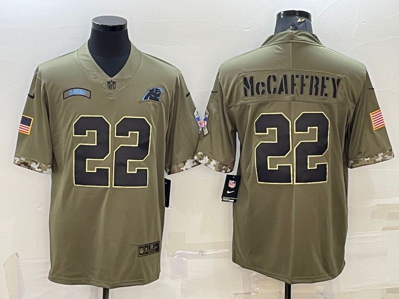 Men Carolina Panthers 22 Mccaffrey Green 2022 Vapor Untouchable Limited Nike NFL Jersey